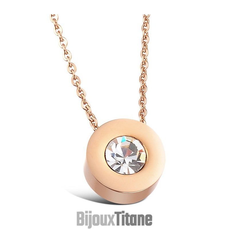Collier En Titane Pour Femme De Qualité Stable Avec Strass Collier En Titane Pour Femme De Qualité Stable Avec Strass