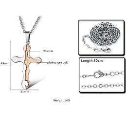 Collier En Titane Avec Croix De Réputation Fiable
