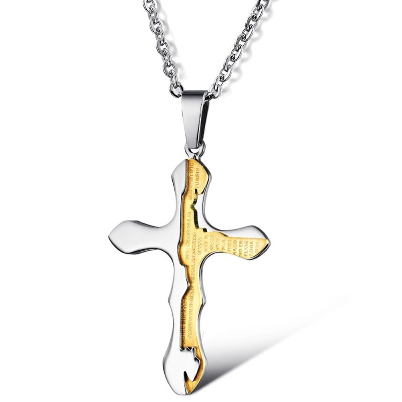 Collier En Titane Avec Croix De Haute Qualité Collier En Titane Avec Croix De Haute Qualité