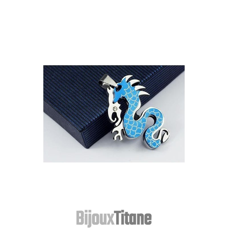 Pendentif Et Collier Tendance En Titane Pur Pour Homme, Motif Dragon