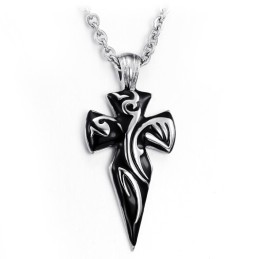 Collier En Titane Avec Croix D'Excellente Qualité