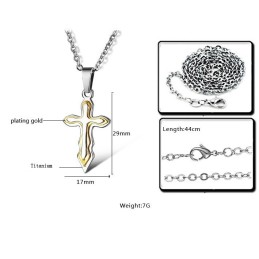 Collier En Titane Avec Croix Pour Femme De Haute Qualité