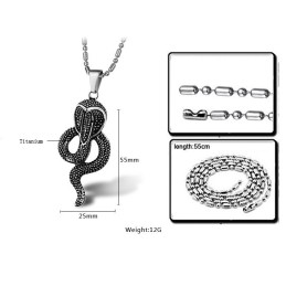 Collier En Titane Cobral D'Excellente Qualité