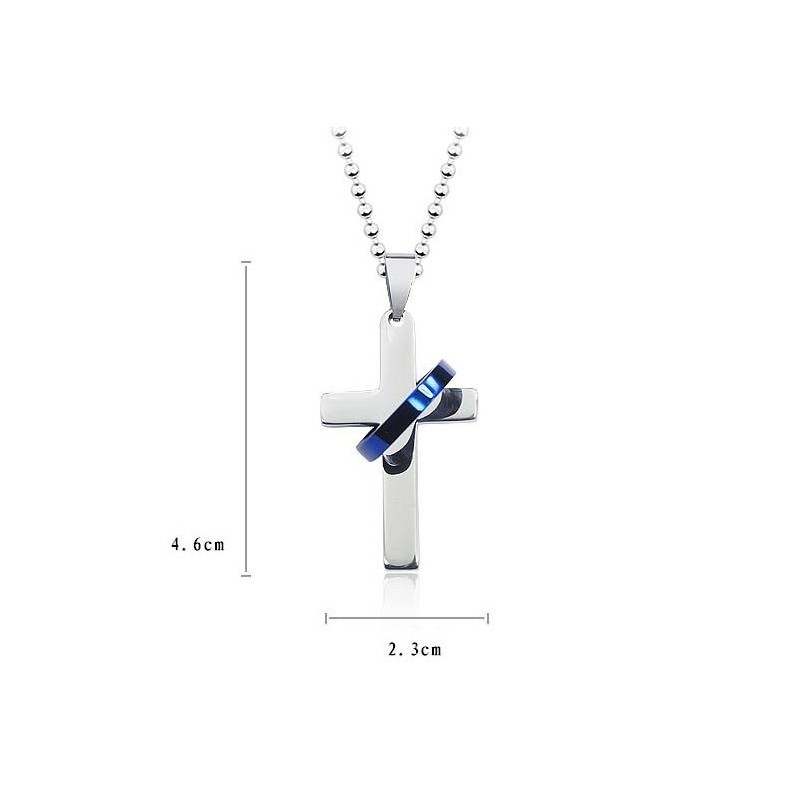Pendentif Et Collier En Titane Avec Croix De Style Tendance Pendentif Et Collier En Titane Avec Croix De Style Tendance