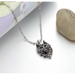 Collier En Titane Avec Totem Loup Pour Homme, Complet Et Conforme Aux Spécifications