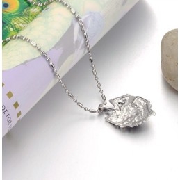 Collier En Titane Avec Totem Loup Pour Homme, Complet Et Conforme Aux Spécifications