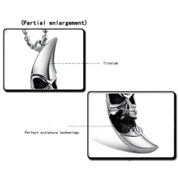 Collier En Titane En Forme De Lune Pour Homme De Haute Qualité