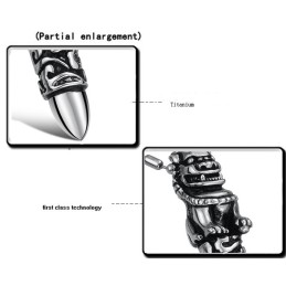 Collier Kirin En Titane Pour Homme, Le Roi De La Quantité