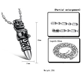 Collier Kirin En Titane Pour Homme, Le Roi De La Quantité