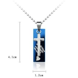 Collier Pendentif Croix En Titane Love Sweetheart