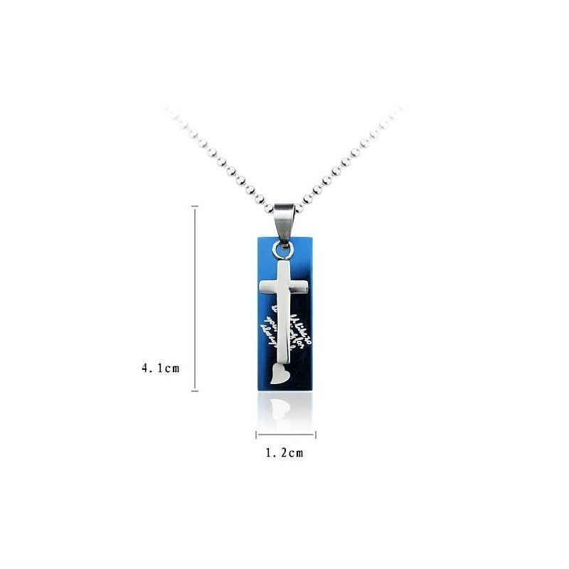 Collier Pendentif Croix En Titane Love Sweetheart Collier Pendentif Croix En Titane Love Sweetheart