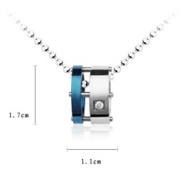 Collier Avec Pendentif En Titane Pur Pour Homme Blue Roller (Neuf)