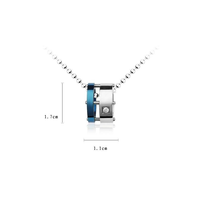 Collier Avec Pendentif En Titane Pur Pour Homme Blue Roller (Neuf) Collier Avec Pendentif En Titane Pur Pour Homme Blue Roller (Neuf)