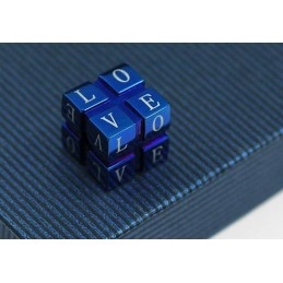 Pendentif Et Collier Tendance En Titane Avec Motif Rubik'S Cube