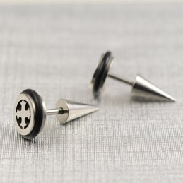Boucles D'Oreilles Croix En Titane