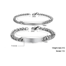 Bracelet En Titane Tendance Et Facile À Utiliser Pour Les Amoureux