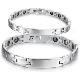Bracelet En Titane Et Pierre Magnétique, Vendu Dans Le Monde Entier, Pour Les Amoureux
