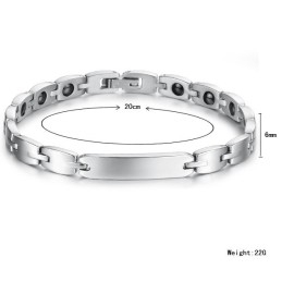 Bracelet En Titane Et Pierre Magnétique, Vendu Dans Le Monde Entier, Pour Les Amoureux