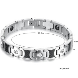 Bracelet En Titane De Qualité Supérieure Pour Amoureux Avec Strass