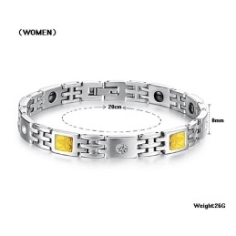Bracelet En Titane De Qualité Supérieure Pour Amoureux Avec Strass