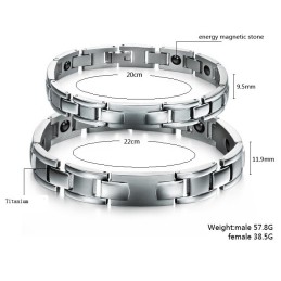 Bracelet En Pierre De Titane D'Excellente Qualité Pour Les Amoureux