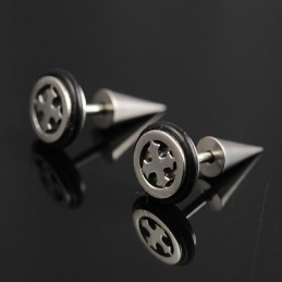 Boucles D'Oreilles Croix En Titane