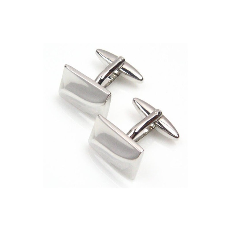 Boutons De Manchette Oblongs Convexes En Titane Tendance