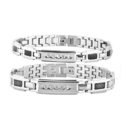 Bracelet En Titane Et Magnétite De Qualité Stable Pour Les Amoureux