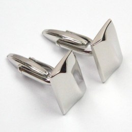 Boutons De Manchette Oblongs Convexes En Titane Tendance