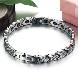 Bracelet En Titane Lodestone De Renommée Mondiale Pour La Santé