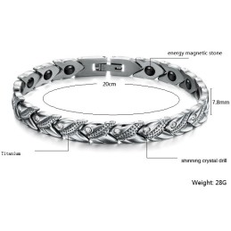 Bracelet En Titane Lodestone De Renommée Mondiale Pour La Santé