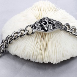 Bracelet En Titane Tête De Mort De Qualité Supérieure