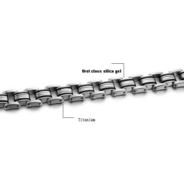 Bracelet Classique En Titane Et Silicone Pour Homme, De Qualité Stable