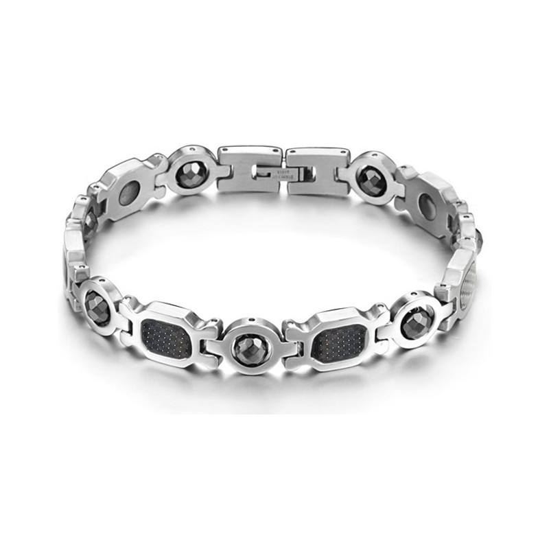 Bracelet En Titane Et Pierre Magnétique Pour Homme, Qualité Stable