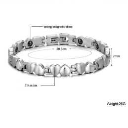 Bracelet En Titane Sweetheart Complet Avec Spécifications