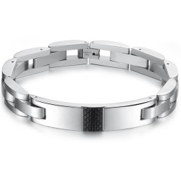 Le Bracelet En Titane Et Fibre De Carbone Noir Pour Homme, La Reine De La Qualité
