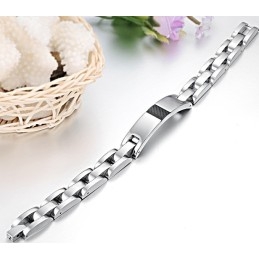 Le Bracelet En Titane Et Fibre De Carbone Noir Pour Homme, La Reine De La Qualité