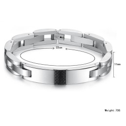 Le Bracelet En Titane Et Fibre De Carbone Noir Pour Homme, La Reine De La Qualité