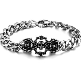 Bracelet En Titane Crâne Pour Homme D'Excellente Qualité
