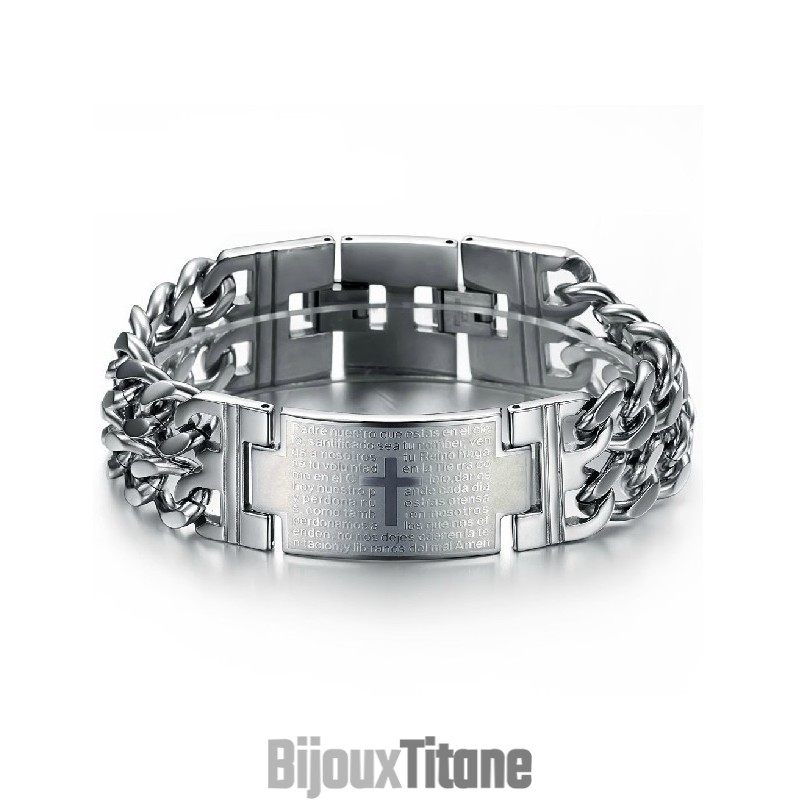 Bracelet En Titane Pour Homme Avec Croix Facile À Utiliser Bracelet En Titane Pour Homme Avec Croix Facile À Utiliser