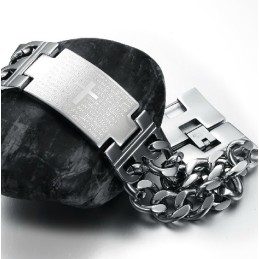 Bracelet En Titane Pour Homme Avec Croix Facile À Utiliser