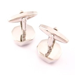 Boutons De Manchette Tendance En Titane Avec Opale Violette Mystérieuse