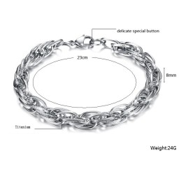 Bracelet En Titane Pour Homme, Complet Et Conforme Aux Spécifications