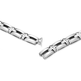 Bracelet En Titane Avec Croix Pour Homme De Haute Qualité