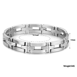 Bracelet En Titane Avec Croix Pour Homme De Haute Qualité