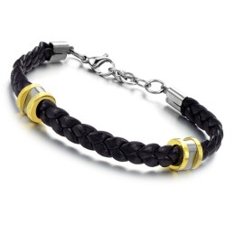 Bracelet En Cuir Titane Concis De Haute Qualité