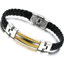 Bracelet En Cuir Titane Pour Homme D'Excellente Qualité