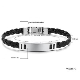 Bracelet En Cuir Titane Pour Femme Facile À Utiliser