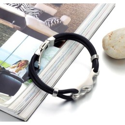 Bracelet En Silicone Et Titane De Qualité Supérieure