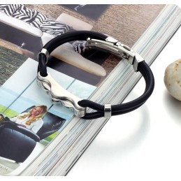 Bracelet En Silicone Et Titane De Qualité Supérieure